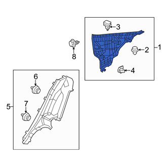 Mazda OE - Rear Left Interior Quarter Panel Trim Panel