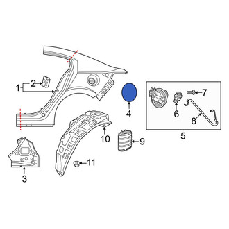 Mazda OE - Rear Fuel Filler Door