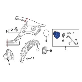 Mazda OE - Rear Fuel Filler Housing