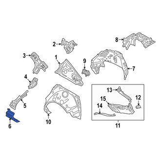 Mazda OE - Left Lower Body C-Pillar Reinforcement