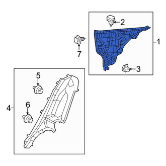 Mazda OE - Rear Left Interior Quarter Panel Trim Panel