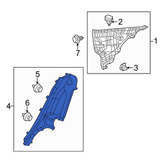 Mazda OE - Left Body C-Pillar Trim Panel