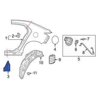 Mazda OE - Rear Left Quarter Panel Extension