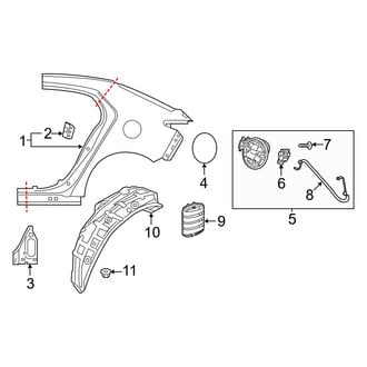 Mazda OE - Quarter Panel & Components (Base Hatchback)