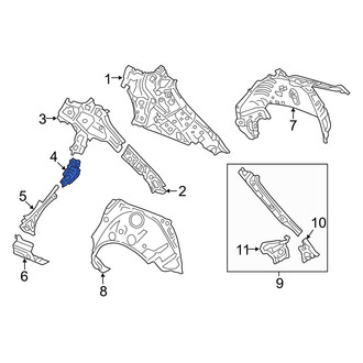 Mazda OE - Right Upper Body C-Pillar Reinforcement