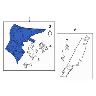 Mazda OE - Rear Left Upper Interior Quarter Panel Trim Panel