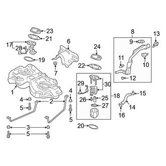 Mazda OE - Fuel System Components (Mexico Built), (Sedan)