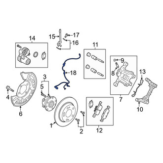 Mazda OE - Rear Right ABS Wheel Speed Sensor