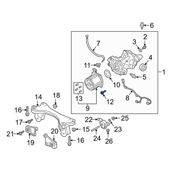 AWD Coupling Unit Bolt