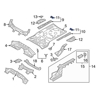 Mazda OE - Right Floor Side Rail Bracket