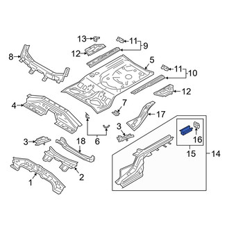 Mazda OE - Rear Right Frame Rail End
