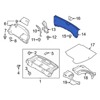 Mazda OE - Rear Trunk Trim Scuff Plate