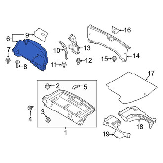 Mazda OE - Rear Left Trunk Trim Panel