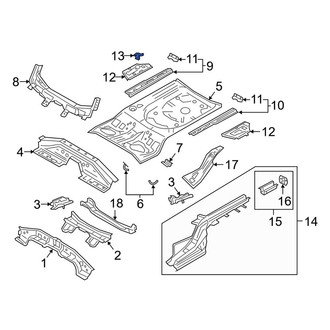 Mazda OE - Right Floor Extension Bracket
