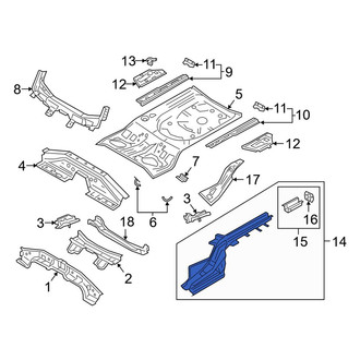Mazda OE - Rear Left Frame Side Member Assembly