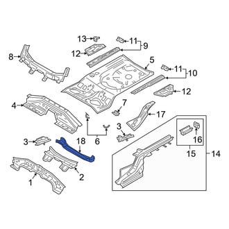 Mazda OE - Front Left Rearward Floor Pan Crossmember
