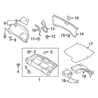 Mazda OE - Rear Body & Floor - Interior Trim (Mexico Built), (Base / Preferred / Premium / Select Sedan)