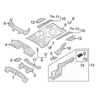 Mazda OE - Rear Left Frame Rail End