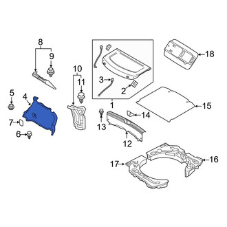 Mazda OE - Rear Left Trunk Trim Panel