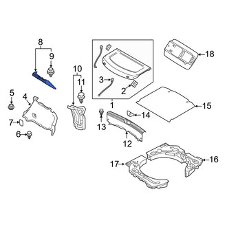 Mazda OE - Rear Left Upper Trunk Trim Panel