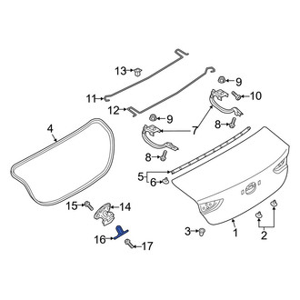 Mazda OE - Rear Deck Lid Striker