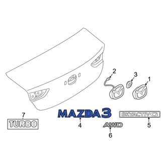 Mazda OE - Rear Deck Lid Emblem