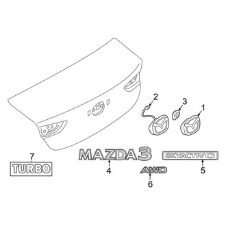 Mazda OE - Trunk Lid - Exterior Trim (Japan Built)