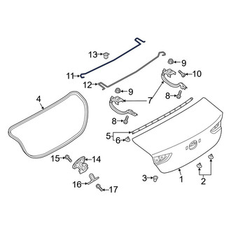 Mazda OE - Rear Right Trunk Torque Rod