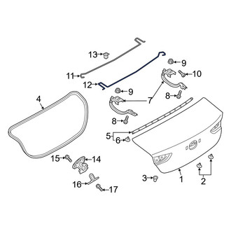 Mazda OE - Rear Left Trunk Torque Rod