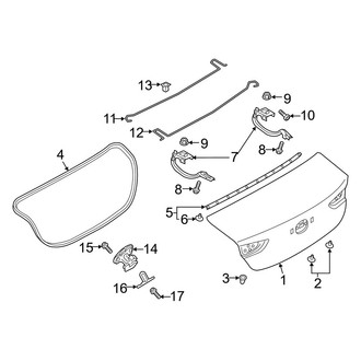 Mazda OE - Trunk Lid - Lid & Components (Mexico Built), (Base / Preferred / Premium / Select Sedan)