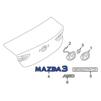 Mazda OE - Rear Deck Lid Emblem