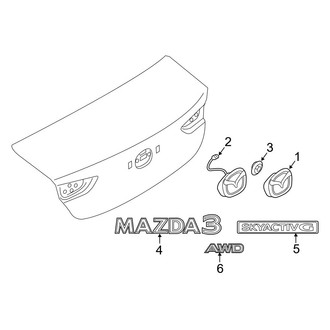 Mazda OE - Trunk Lid - Exterior Trim (Mexico Built), (Base / Preferred / Premium / Select Sedan)