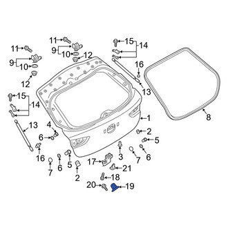 Mazda OE - Rear Liftgate Lock Striker Plate