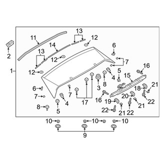 Mazda OE - Lift Gate - Spoiler (2.5 Carbon Turbo / 2.5 S / 2.5 Turbo Premium Plus Hatchback)