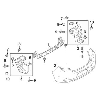 Mazda OE - Rear Bumper - Bumper & Components (Japan Built, Impact Bar & Shields), (Base / Preferred / Premium / Select Sedan)