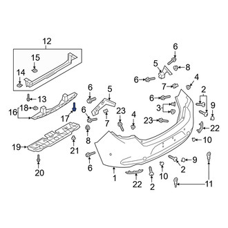 Mazda OE - Front Bumper Cover Bolt