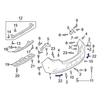 Mazda OE - Rear Left Reflector Panel