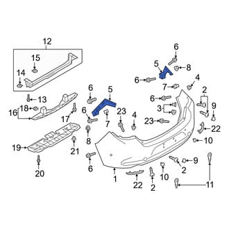 Mazda OE - Rear Left Upper Bumper Cover Bracket