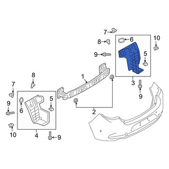 Mazda OE - Rear Right Bumper Splash Shield