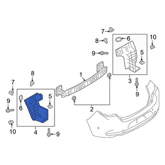 Mazda OE - Rear Left Bumper Splash Shield