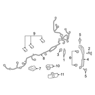 Mazda OE - Rear Bumper - Electrical Components (Mexico Built), (Base / Preferred / Premium / Select Sedan)