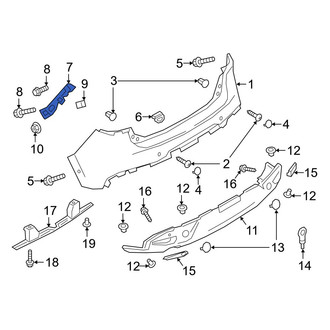 Mazda OE - Rear Left Bumper Cover Bracket
