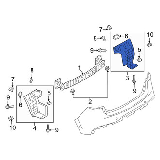 Mazda OE - Rear Right Bumper Splash Shield