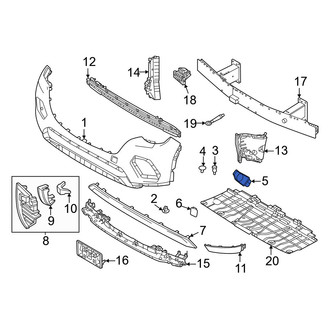 Mazda OE - Front Left Bumper Cover Bracket