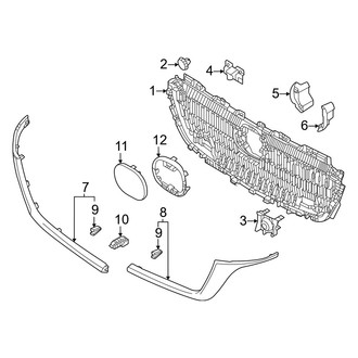 Mazda OE - Front Bumper & Grille - Grille & Components (Grille & Trim)