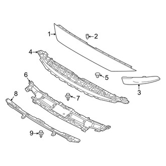 Mazda OE - Front Bumper & Grille - Grille & Components (Mounting & Trim)