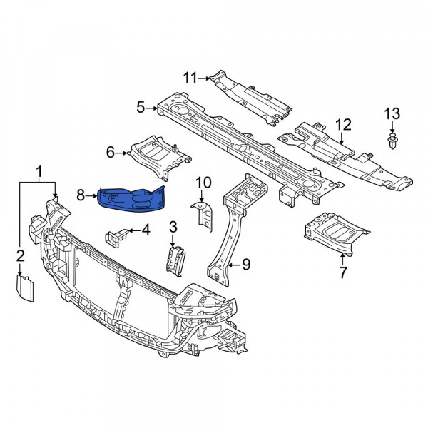 bページ Mazda OE KBB35212YA - Front Left Bumper Cover Bracket