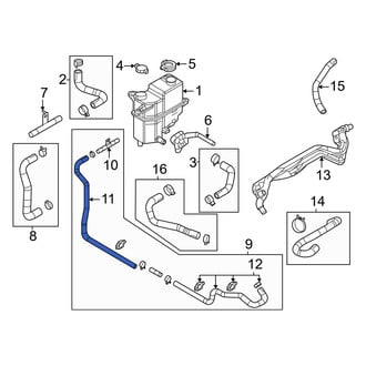 Mazda OE - Center Engine Coolant Overflow Hose