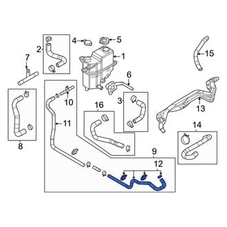 Mazda OE - Rear Engine Coolant Overflow Hose