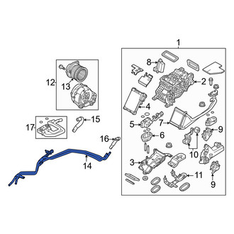 Mazda OE - Rear HVAC Heater Hose Outlet Tube